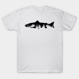 Trout Trees Decal Sticker T-Shirt